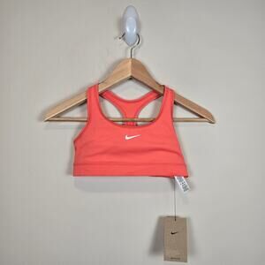 Nike Girls’ Pro Dri-FIT Swoosh Sports Bra Size M Magic Ember